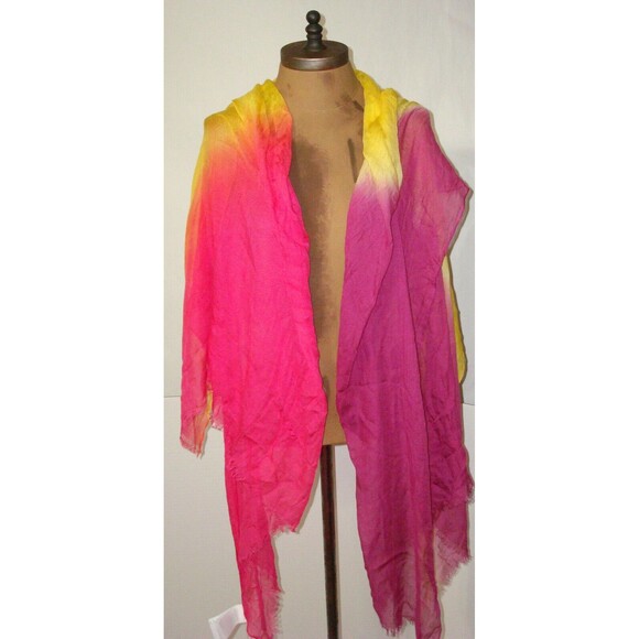 New NWT Womens Prana Sarong Scarf Dragonfruit Purple Pink Yellow Blanket Coverup - Picture 3 of 5